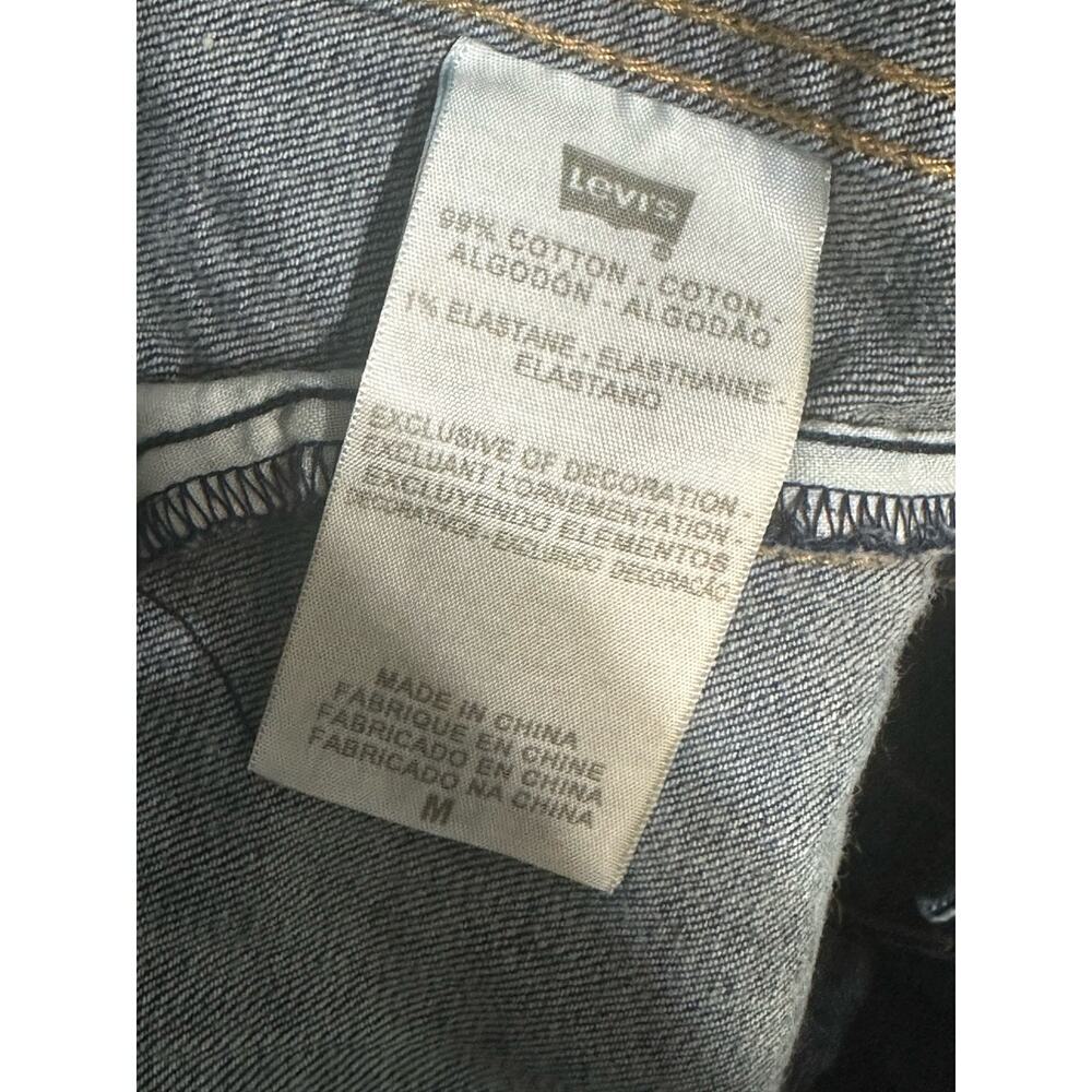 LEVI STRAUSS Women's Size Medium Blue Studded Button Denim Jacket - Picture 5 of 5